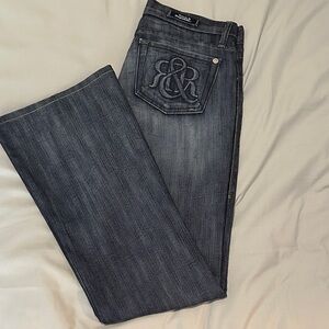 Rock & Republic Women's Dark Blue Boot Cut / Bellbottom Jeans